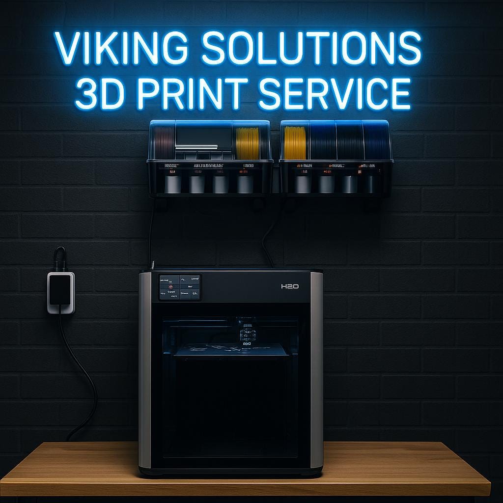 Custom 3D Printing Service | STL File Printing | Pla Petg Tpu Abs | Prototypes, Parts & Models | Bambu Lab H2D | Made in USA