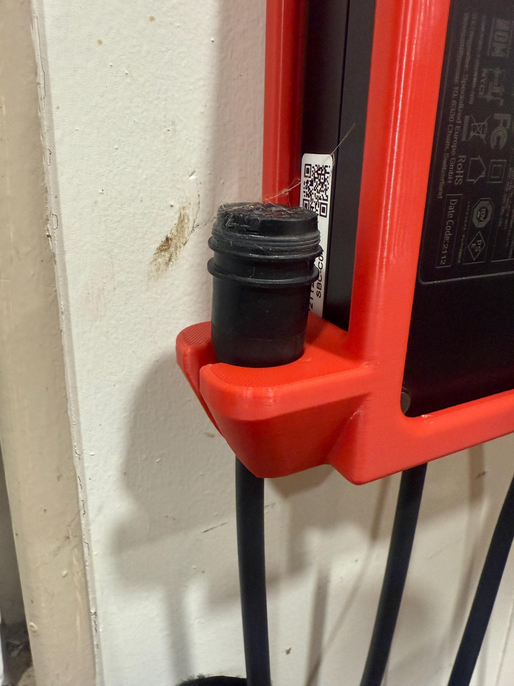 Custom Sized E-Bike Charger Wall Mount | Universal 3D Printed Holder | Gaming Laptop Power Brick | Made in USA