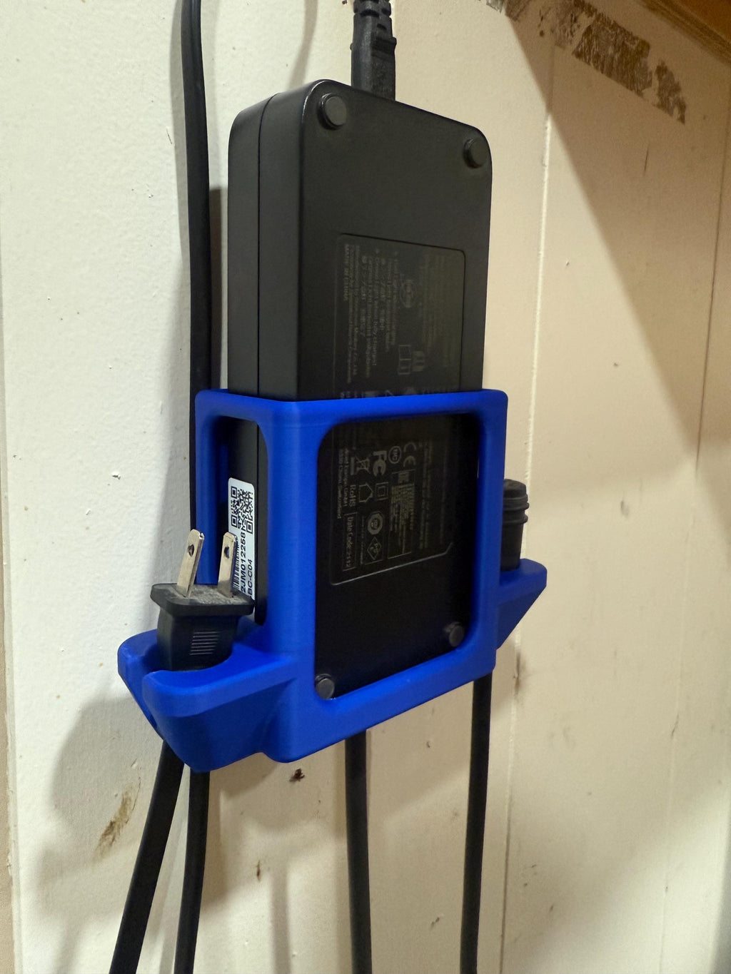 Custom Sized E-Bike Charger Wall Mount | 3D Printed to Order | Universal Fit | Ventilated | Made in USA