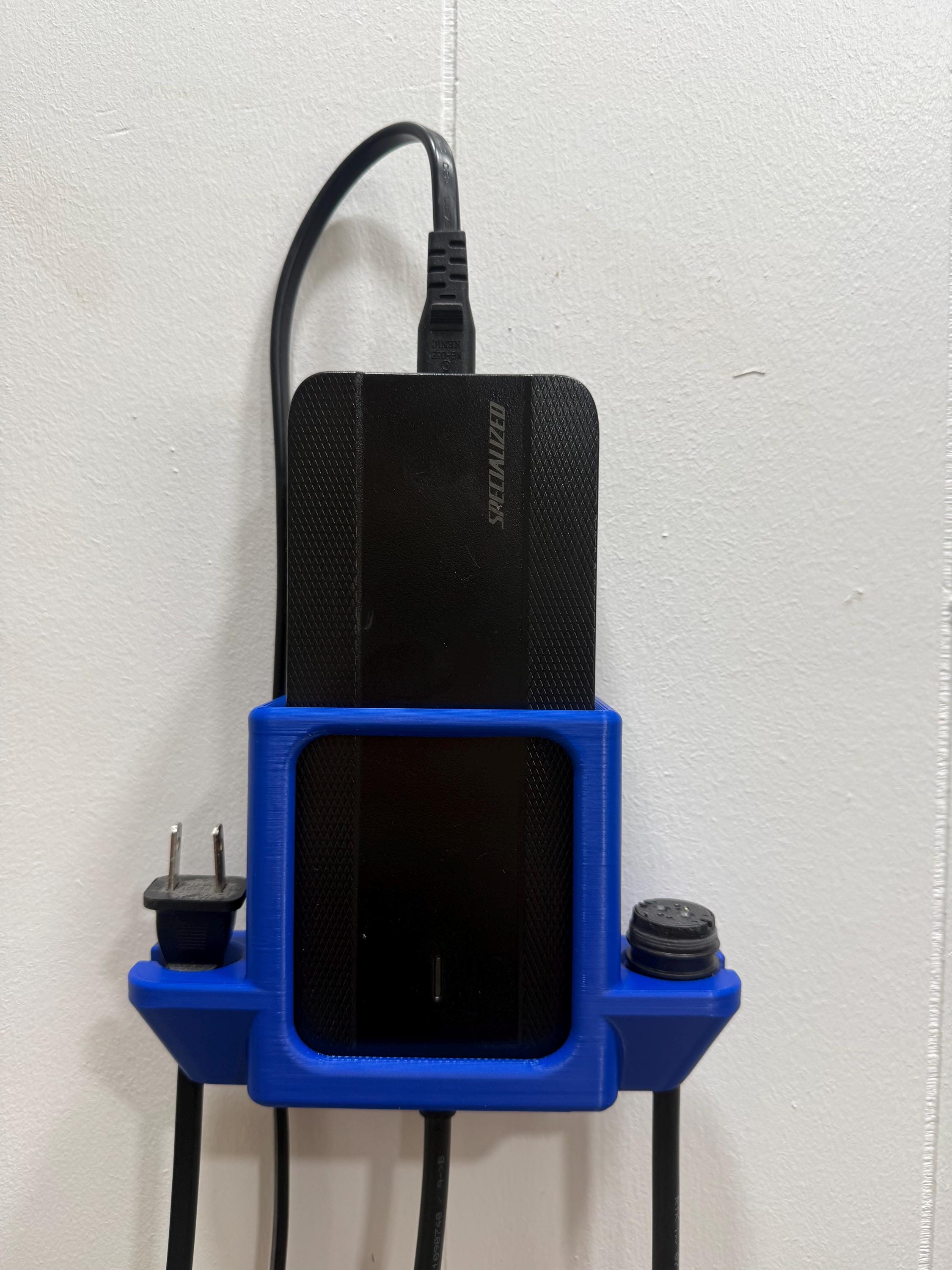 Specialized Turbo Levo Charger Holder | Wall Mount for Gen 3 eBike Charger 98916-5643 | Ventilated 3D Printed, Made in USA
