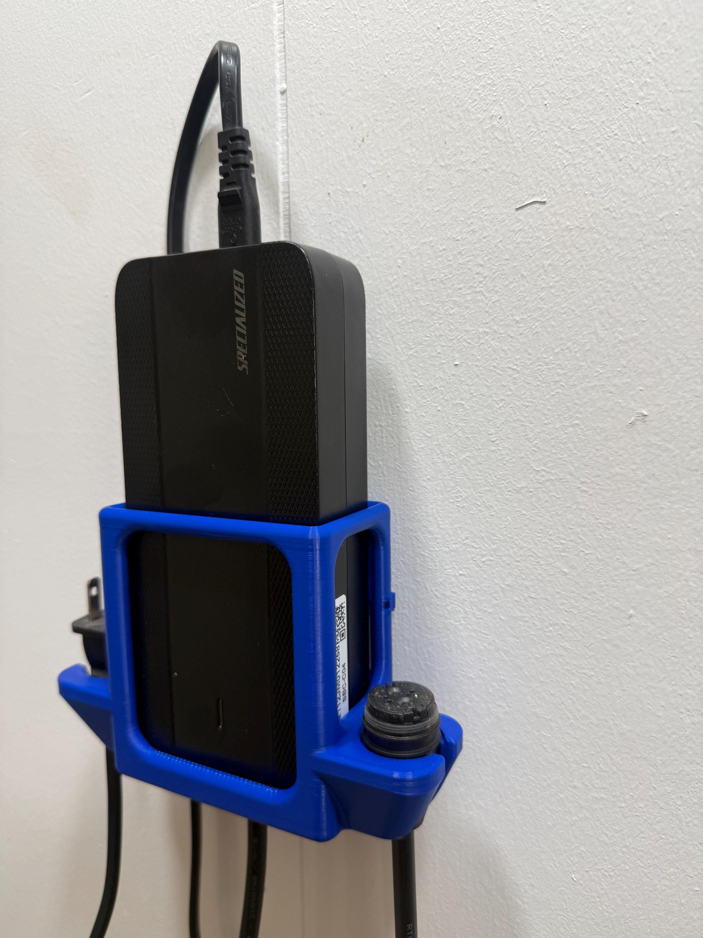 Specialized Turbo Levo Charger Holder | Wall Mount for Gen 3 eBike Charger 98916-5643 | Ventilated 3D Printed, Made in USA