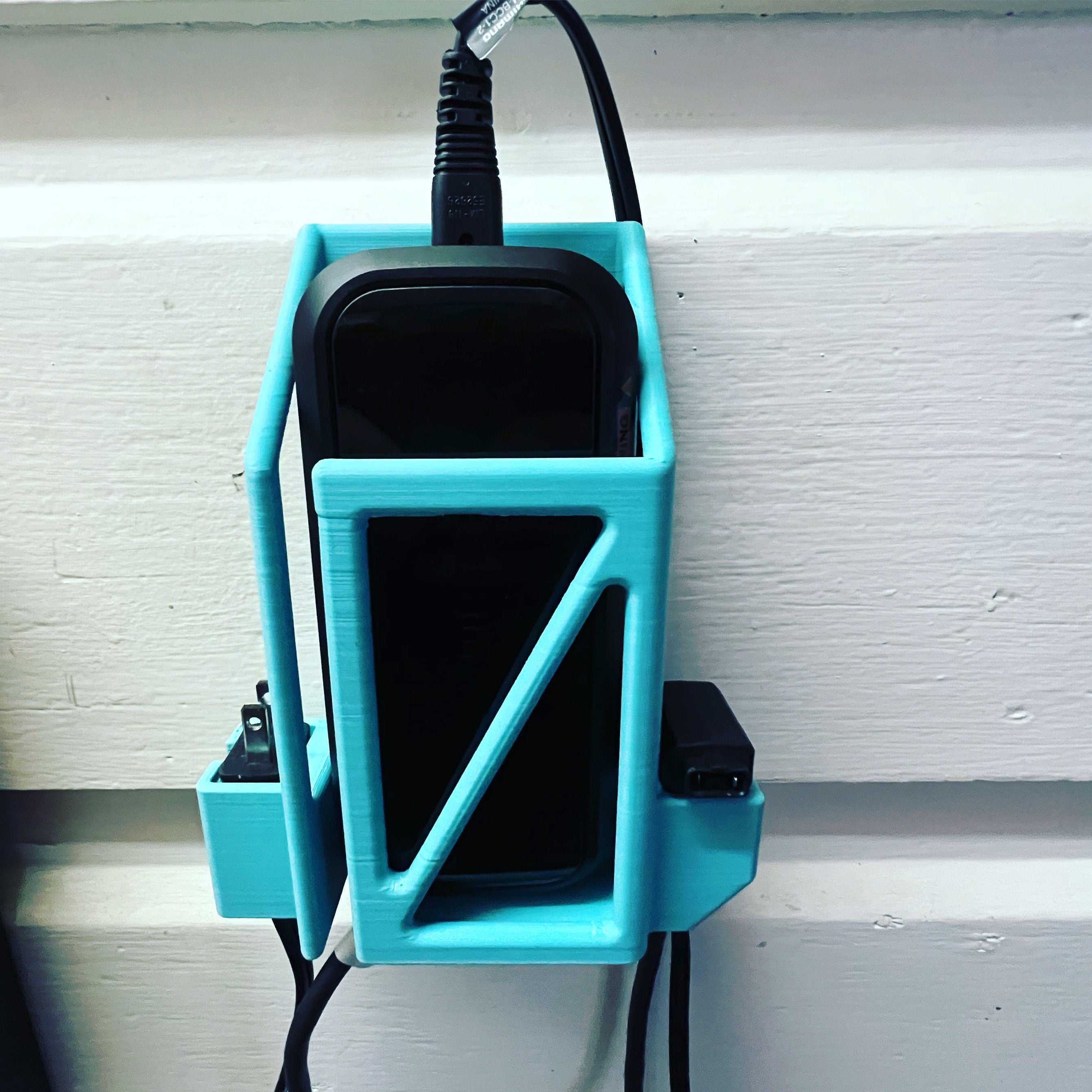 Shimano E-Bike Charger Wall Mount Holder | EC-E6002 Steps | 3D Printed | Ventilated | Made in USA