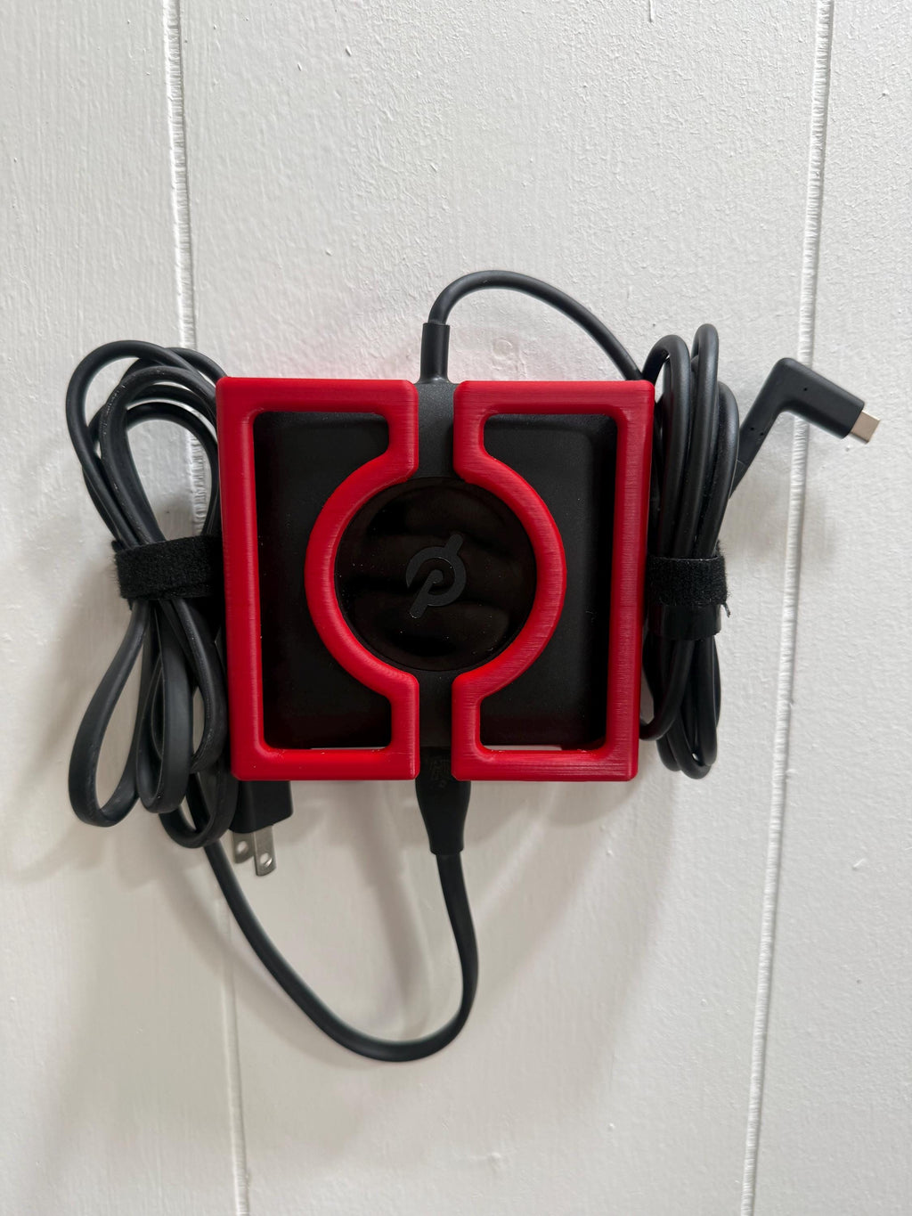 Peloton Power Brick Wall Mount | 3D Printed Charger Holder | No-Drill | Cable Organizer | Made in USA