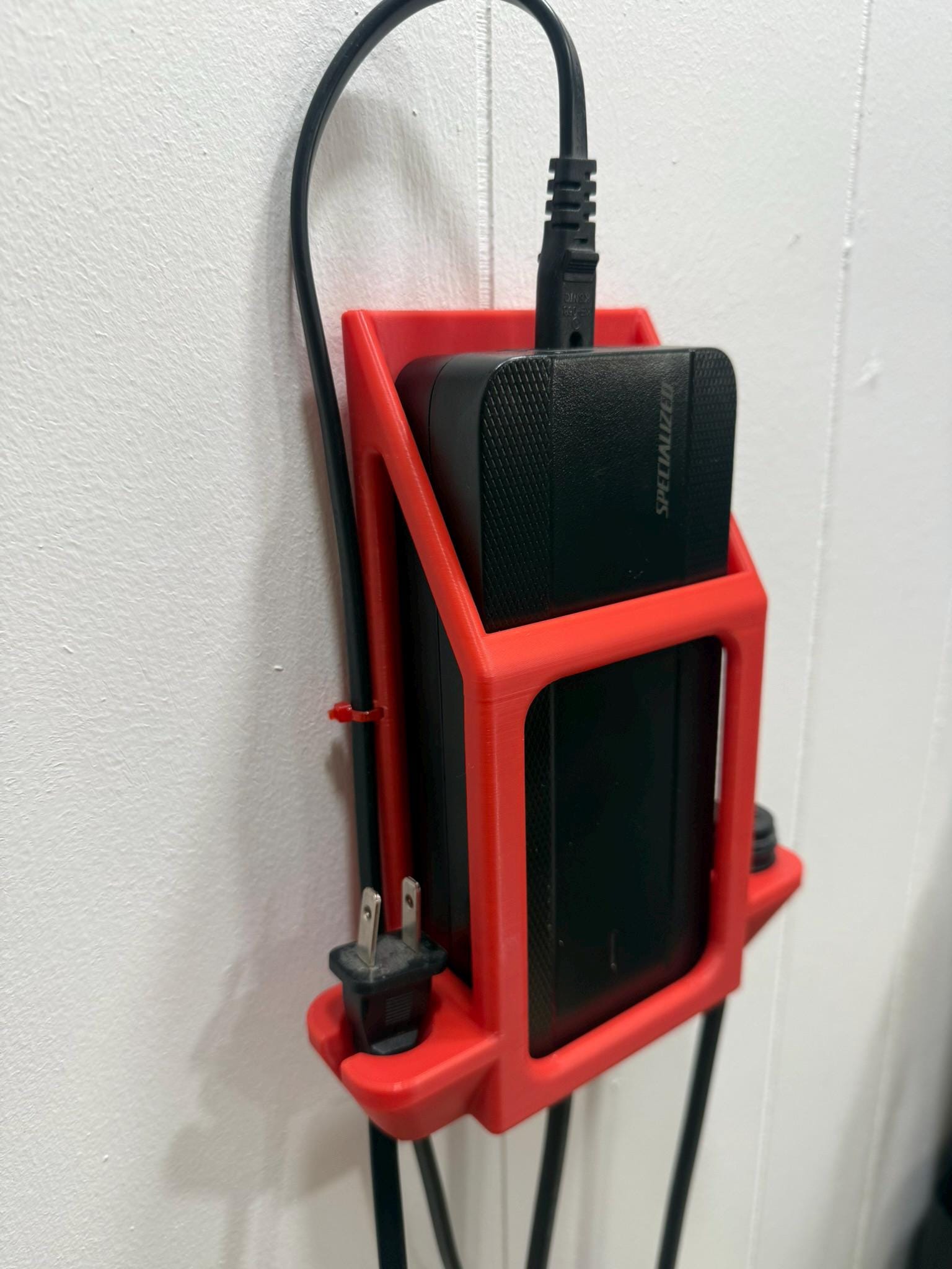Specialized Turbo Levo Charger Holder | Wall Mount for Gen 3 eBike Charger 98916-5643 | Ventilated 3D Printed, Made in USA