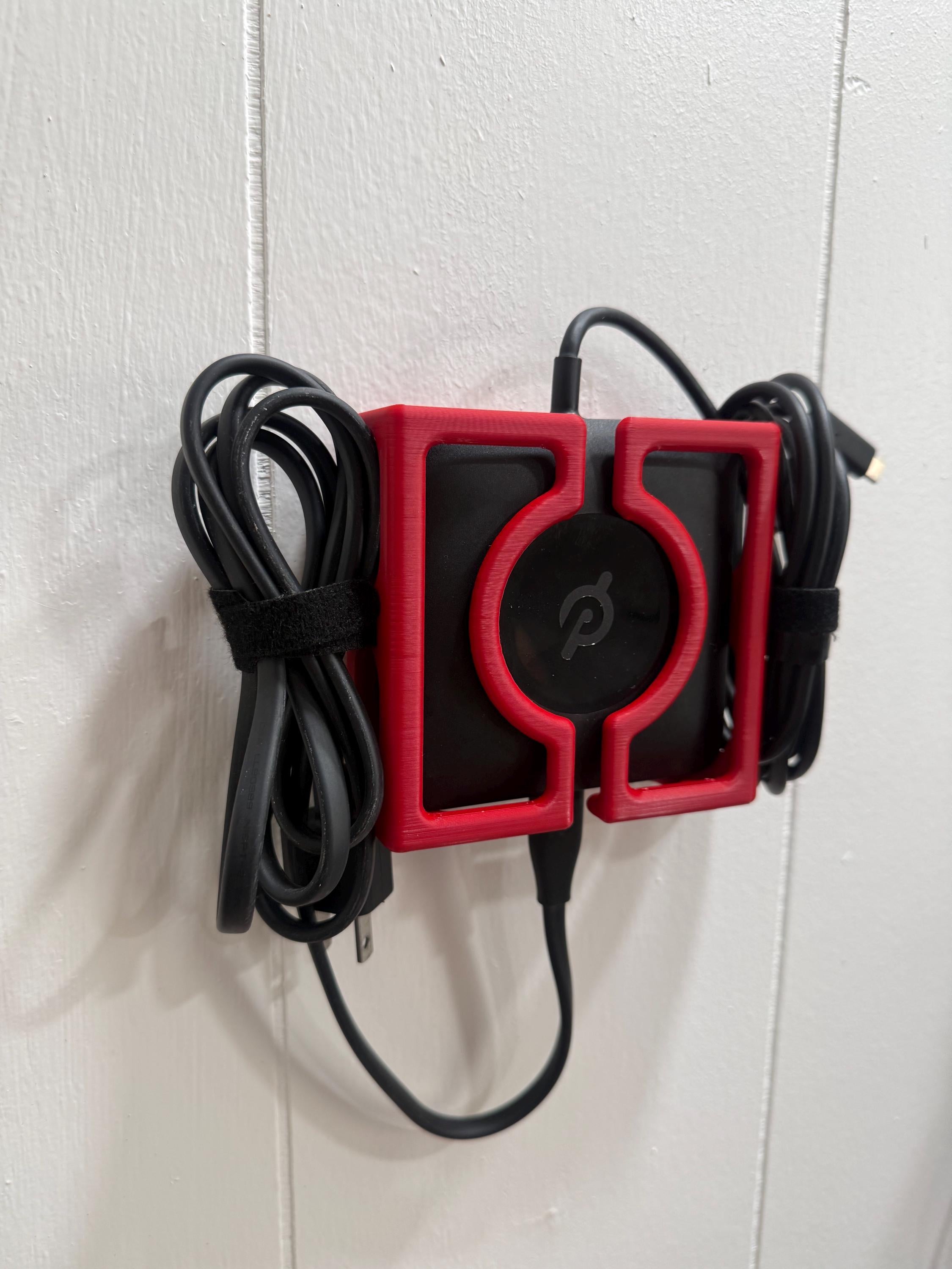 Peloton Power Brick Wall Mount | 3D Printed Charger Holder | No-Drill | Cable Organizer | Made in USA